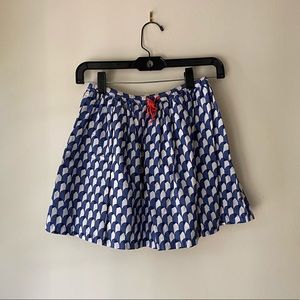 Mini Boden blue patterned skirt